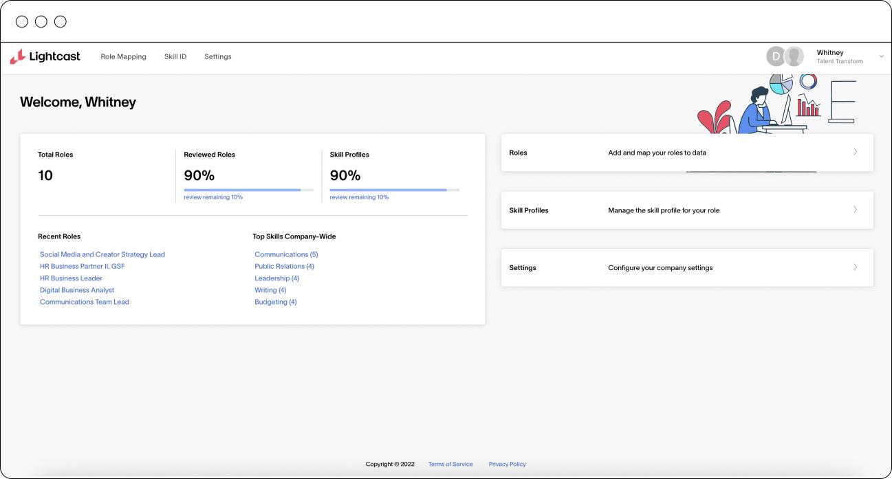 Building skill profiles tool