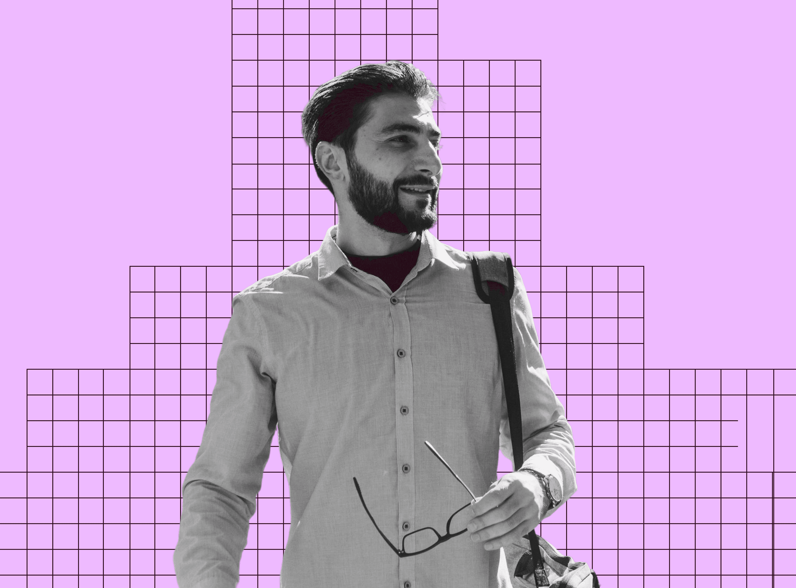 pink hero man worker